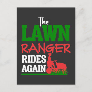 Grass Tractor Mowing Caretaker Briefkaart