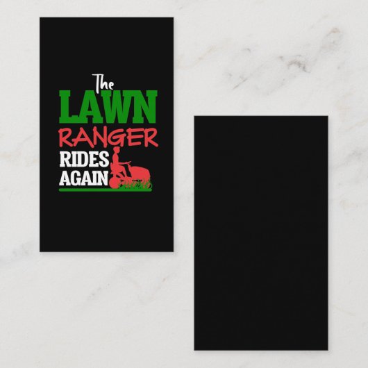 Grass Tractor Mowing Caretaker Visitekaartje (Voorkant / Achterkant)