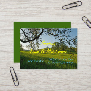 Grass Tree's Lawn Service of begraafplaats Visitekaartje