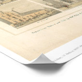 Grass Valley, CA. Panoramische kaart 1858 (0663A) Poster (Hoek)