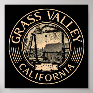 GRASS VALLEY CALIFORNIA  - EMPIRE MINE POSTER