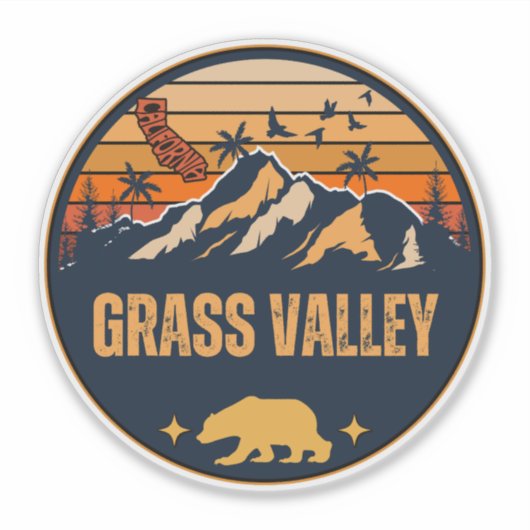 Grass Valley, Californië Sticker (Voorkant)
