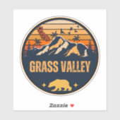 Grass Valley, Californië Sticker (Vel)