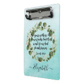 Grass Withers Bijbelvers Waterverf Eucalyptus Mini Klembord (Angled2)