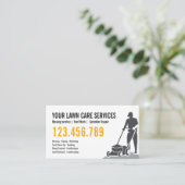 Grass Yard Lawn Mowing Care Gardening Landscaping Visitekaartje (Staand voorkant)