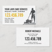 Grass Yard Lawn Mowing Care Gardening Landscaping Visitekaartje (Voorkant / Achterkant)