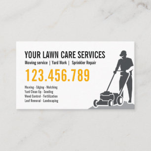 Grass Yard Lawn Mowing Care Gardening Landscaping Visitekaartje