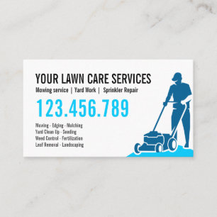 Grass Yard Lawn Mowing Care Gardening Landscaping Visitekaartje