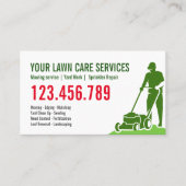 Grass Yard Lawn Mowing Care Gardening Landscaping Visitekaartje (Voorkant)
