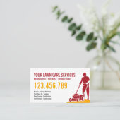 Grass Yard Lawn Mowing Care Gardening Landscaping Visitekaartje (Staand voorkant)
