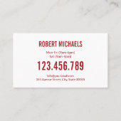 Grass Yard Lawn Mowing Care Gardening Landscaping Visitekaartje (Achterkant)