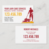 Grass Yard Lawn Mowing Care Gardening Landscaping Visitekaartje (Voorkant / Achterkant)
