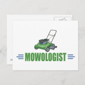 Grasschaafwerende grasschalen in de grasmachine briefkaart (Voorkant / Achterkant)