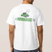 Grasschaafwerende grasschalen in de grasmachine t-shirt (Achterkant)