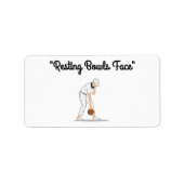 Grasschalen: Rustschalen Gezicht Etiket (Voorkant)