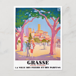 Grasse France vintage Briefkaart