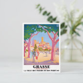 Grasse France vintage Briefkaart (Staand voorkant)