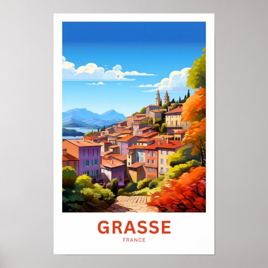 Grasse Frankrijk Reisprint Poster (Voorkant)