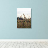 Grassen die in de wind blazen canvas afdruk (Insitu (Houten vloer))
