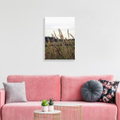 Grassen die in de wind blazen canvas afdruk (Insitu (Woonkamer))