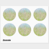 Grassen in beweging ronde sticker (Vel)