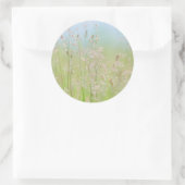 Grassen in beweging ronde sticker (Tas)