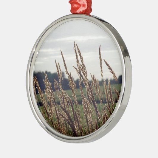 Grassen in de wind metalen ornament (Links)