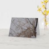 Grassen in Sneeuw Kaart (Gele Bloem)