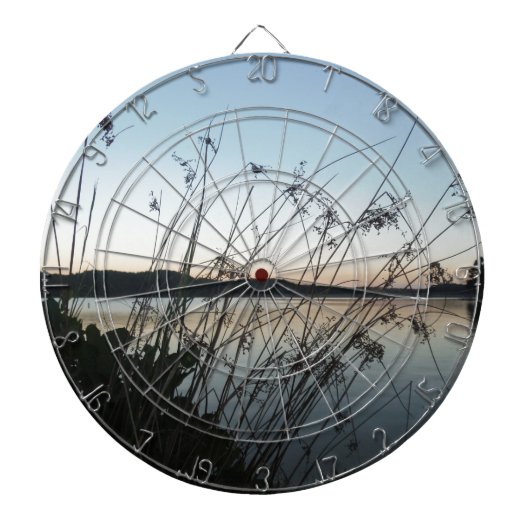Grassen op het Sunset-meer Dartbord (Voorkant)