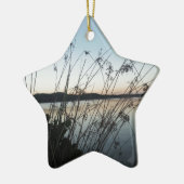 Grassen op het Sunset-meer Keramisch Ornament (Links)