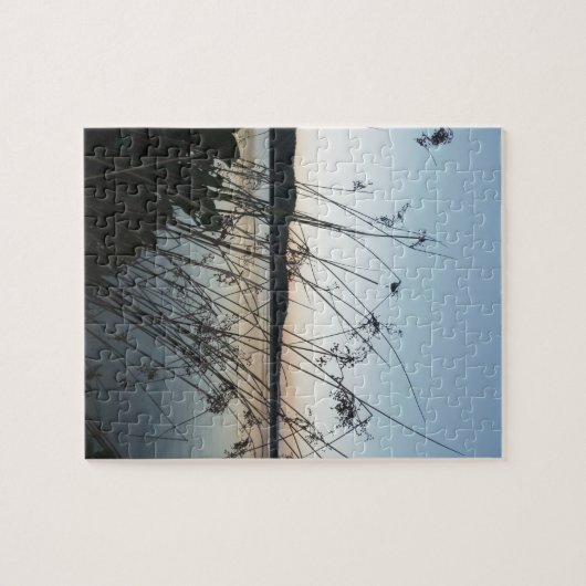 Grassen op het Sunset-meer Legpuzzel (Horizontaal)