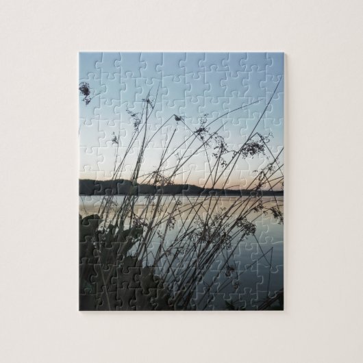 Grassen op het Sunset-meer Legpuzzel (Verticaal)