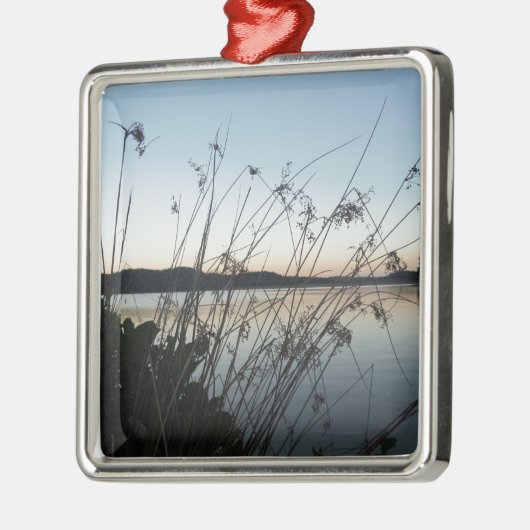 Grassen op het Sunset-meer Metalen Ornament (Links)