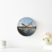 Grassen op het Sunset-meer Ronde Klok (Huis)