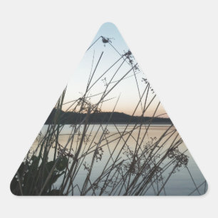 Grassen op het Sunset-meer Sticker