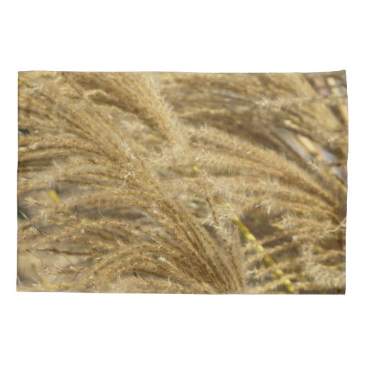 Grassen voor sierdoeleinden in Herfst Kussensloop (Achterkant)