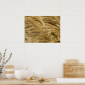 Grassen voor sierdoeleinden in Herfst Poster (Keuken)