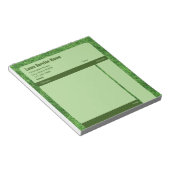 Grasservice Groen bedrijfsverkoopontvangstformulie Notitieblok (Schuin)