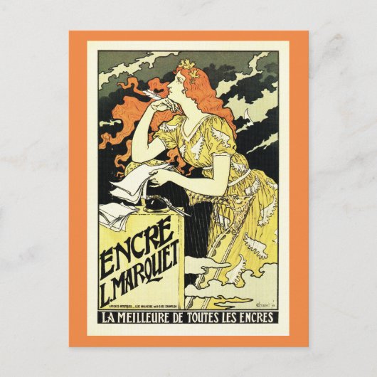 Grasset,  art nouveau French ink adverteren Briefkaart (Voorkant)