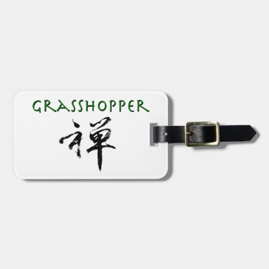 Grasshop met "Zen"-symbool Bagagelabel (Voorkant horizontaal)
