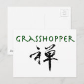 Grasshop met "Zen"-symbool Briefkaart (Voorkant / Achterkant)