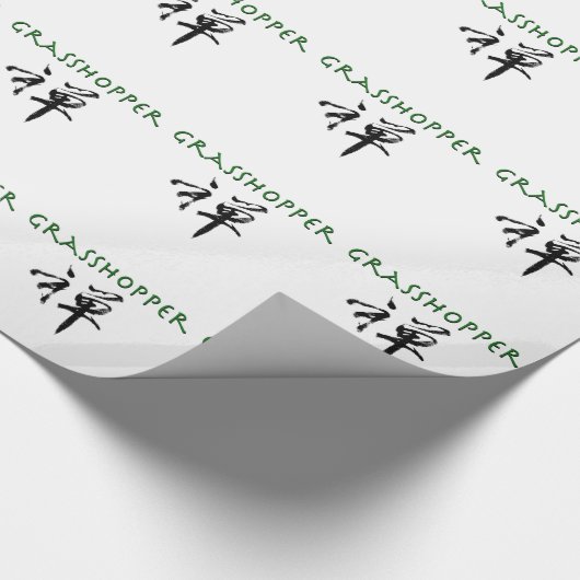 Grasshop met "Zen"-symbool Cadeaupapier (Hoek)