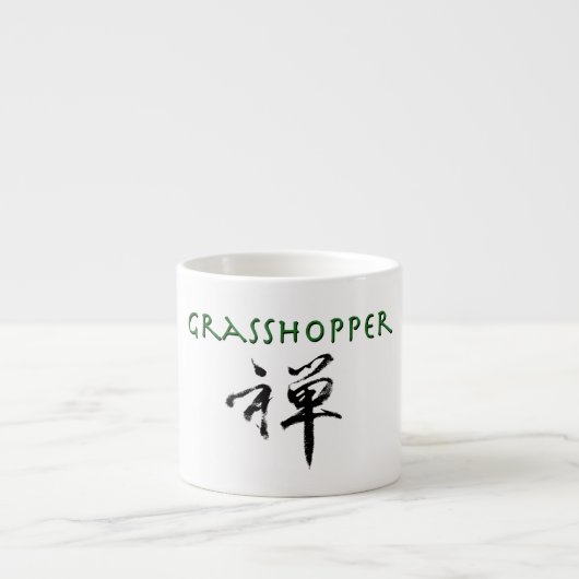 Grasshop met "Zen"-symbool Espresso Kop (Voorkant)