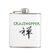 Grasshop met "Zen"-symbool Heupfles (Voorkant)