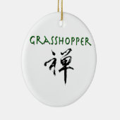 Grasshop met "Zen"-symbool Keramisch Ornament (Rechts)