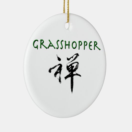 Grasshop met "Zen"-symbool Keramisch Ornament (Rechts)