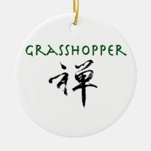 Grasshop met "Zen"-symbool Keramisch Ornament