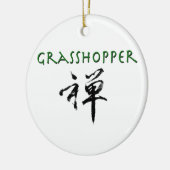 Grasshop met "Zen"-symbool Keramisch Ornament (Links)