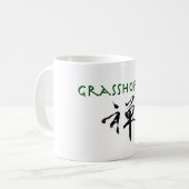 Grasshop met "Zen"-symbool Koffiemok (Voorkant links)