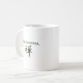 Grasshop met "Zen"-symbool Koffiemok (Voorkant links)